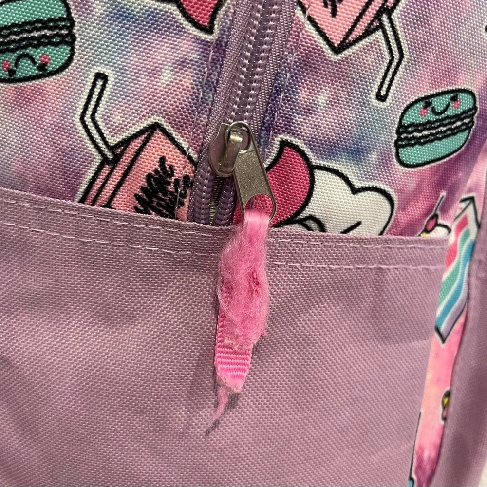 Maverickny Purple Unicorn Backpack School Bag 2 Pockets Adjustable Straps